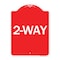 Signmission Designer Series Sign-2-Way, Red & White Aluminum Architectural Sign, 18" x 24", RW-1824-24495 A-DES-RW-1824-24495 - alternate 1